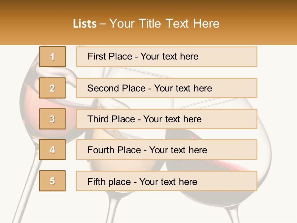 Glasses With Wine PowerPoint Template