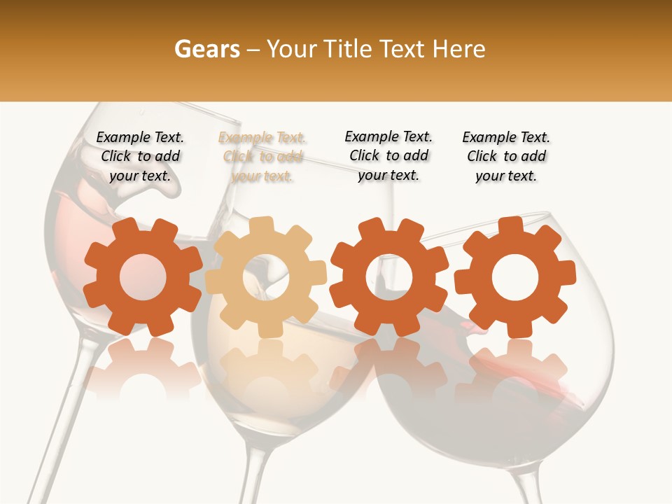 Glasses With Wine PowerPoint Template