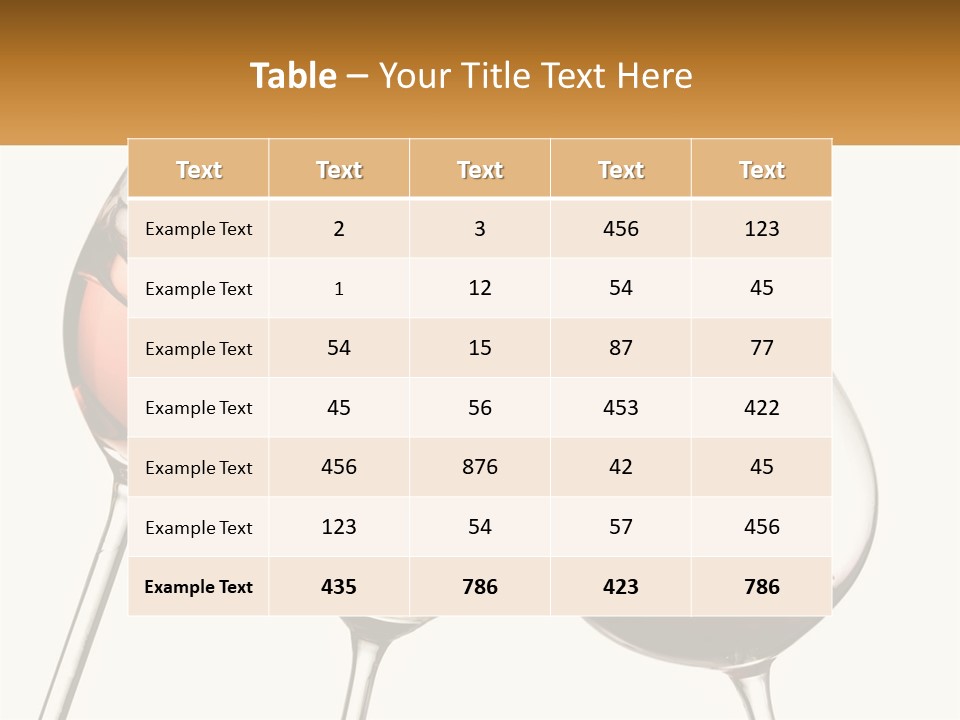 Glasses With Wine PowerPoint Template