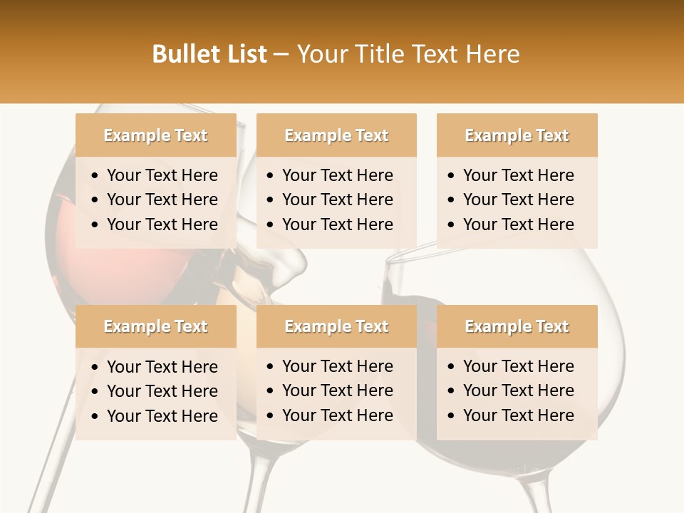 Glasses With Wine PowerPoint Template