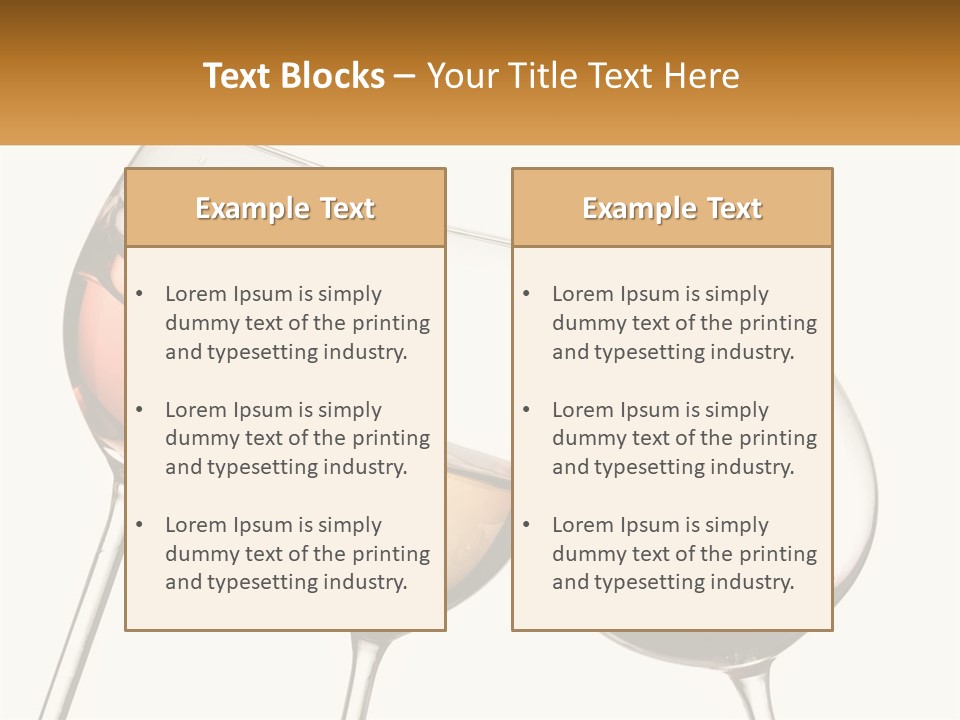 Glasses With Wine PowerPoint Template