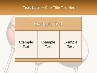 Glasses With Wine PowerPoint Template