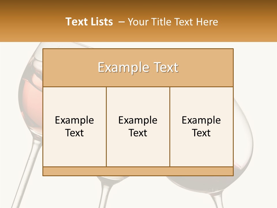 Glasses With Wine PowerPoint Template