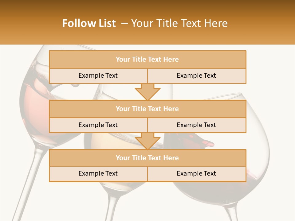 Glasses With Wine PowerPoint Template