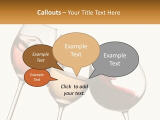 Glasses With Wine PowerPoint Template
