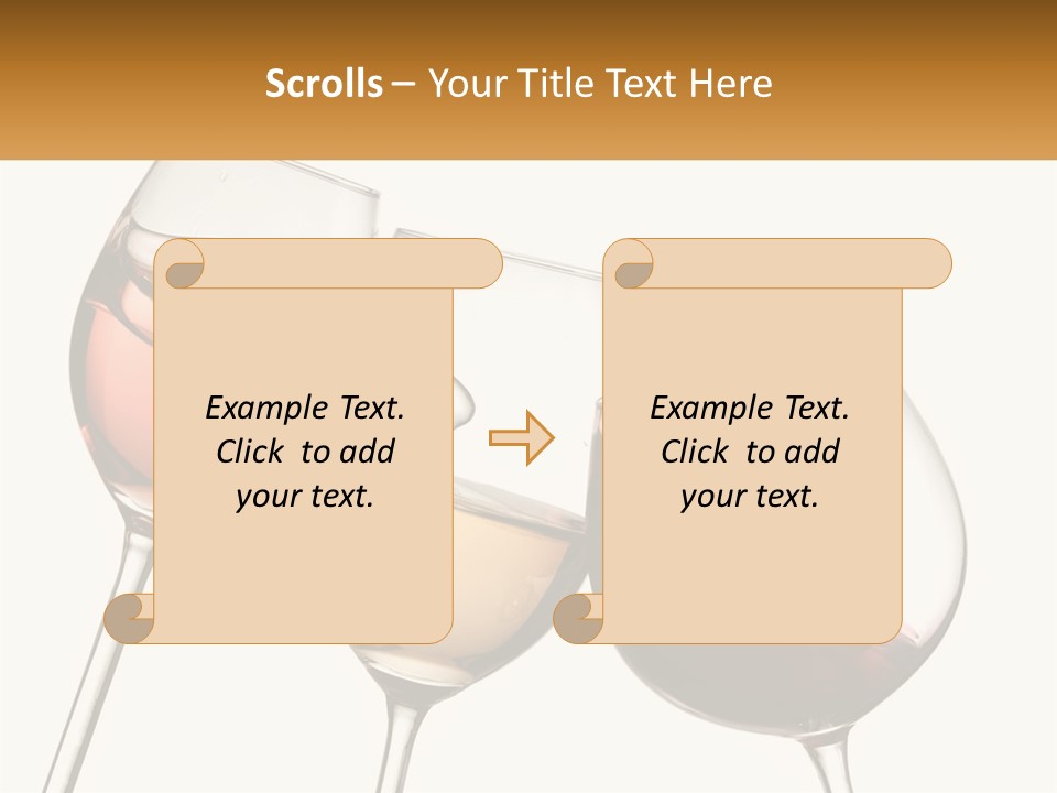 Glasses With Wine PowerPoint Template