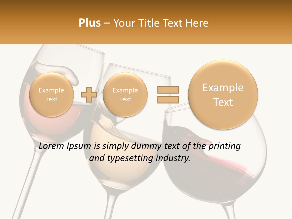 Glasses With Wine PowerPoint Template