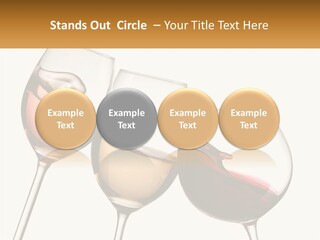 Glasses With Wine PowerPoint Template