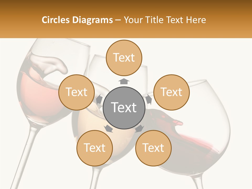 Glasses With Wine PowerPoint Template