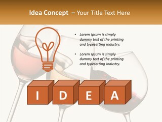 Glasses With Wine PowerPoint Template