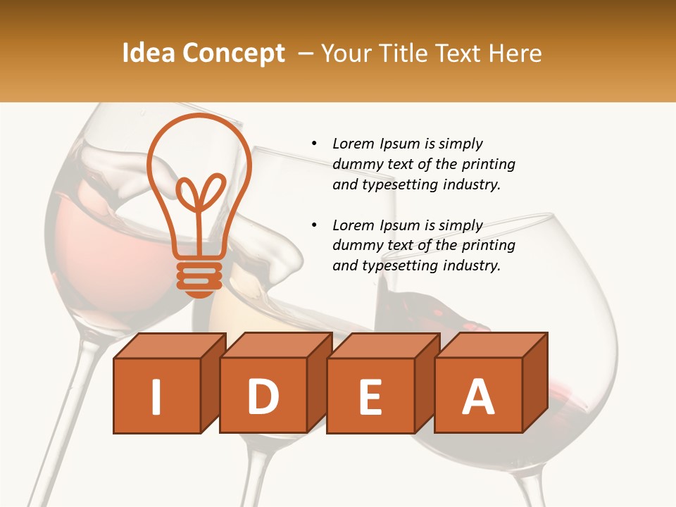 Glasses With Wine PowerPoint Template