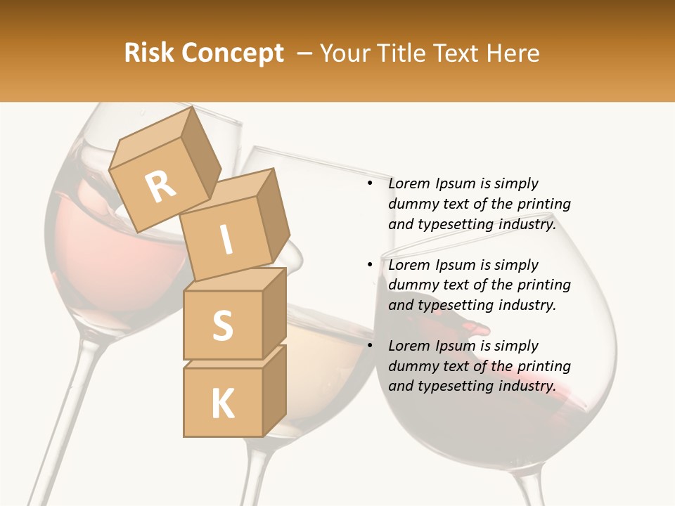 Glasses With Wine PowerPoint Template