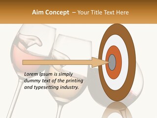 Glasses With Wine PowerPoint Template