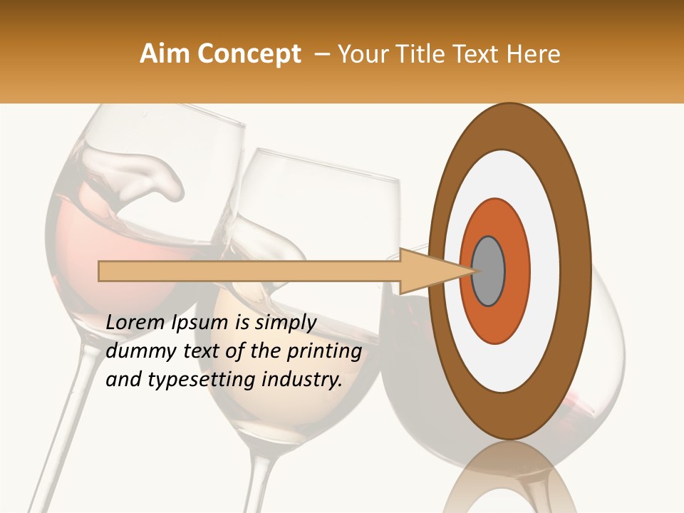 Glasses With Wine PowerPoint Template