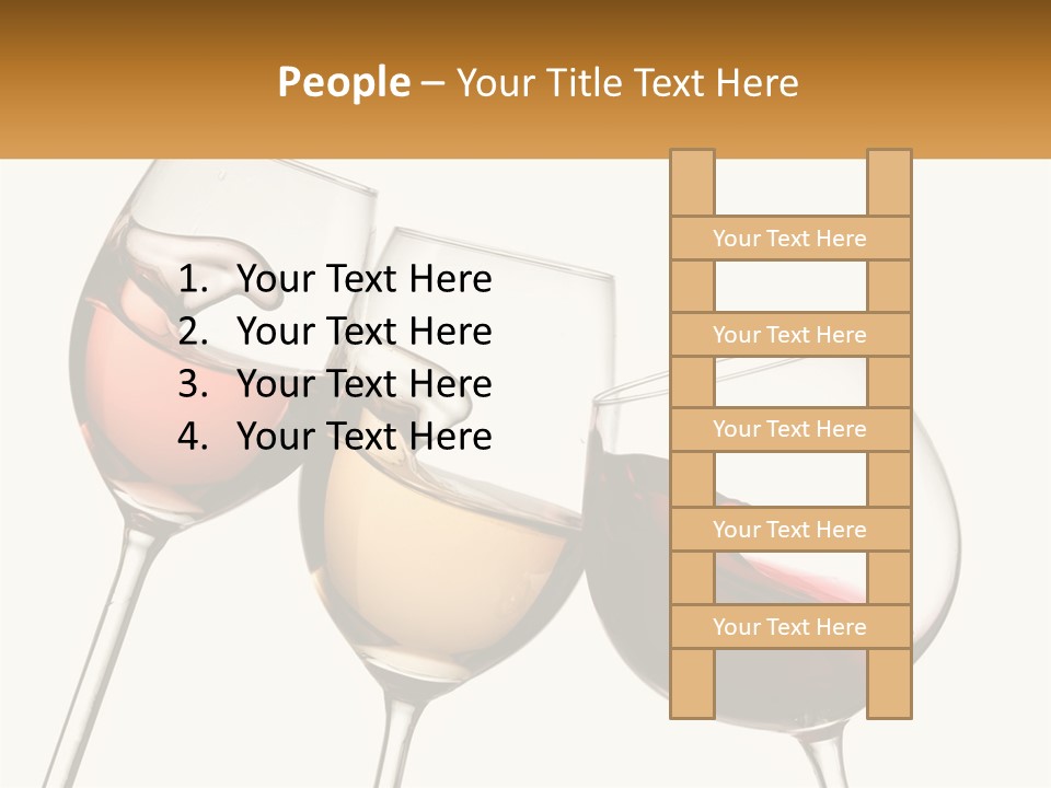 Glasses With Wine PowerPoint Template