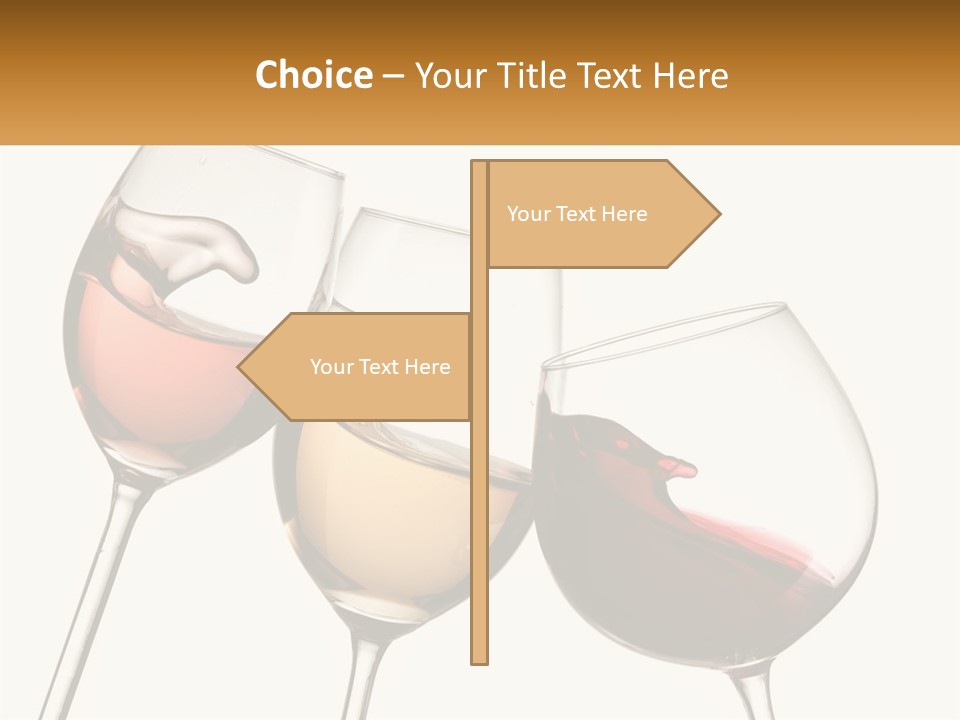 Glasses With Wine PowerPoint Template