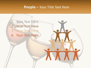 Glasses With Wine PowerPoint Template