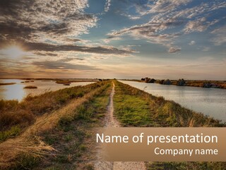 Path Through The Swamp PowerPoint Template