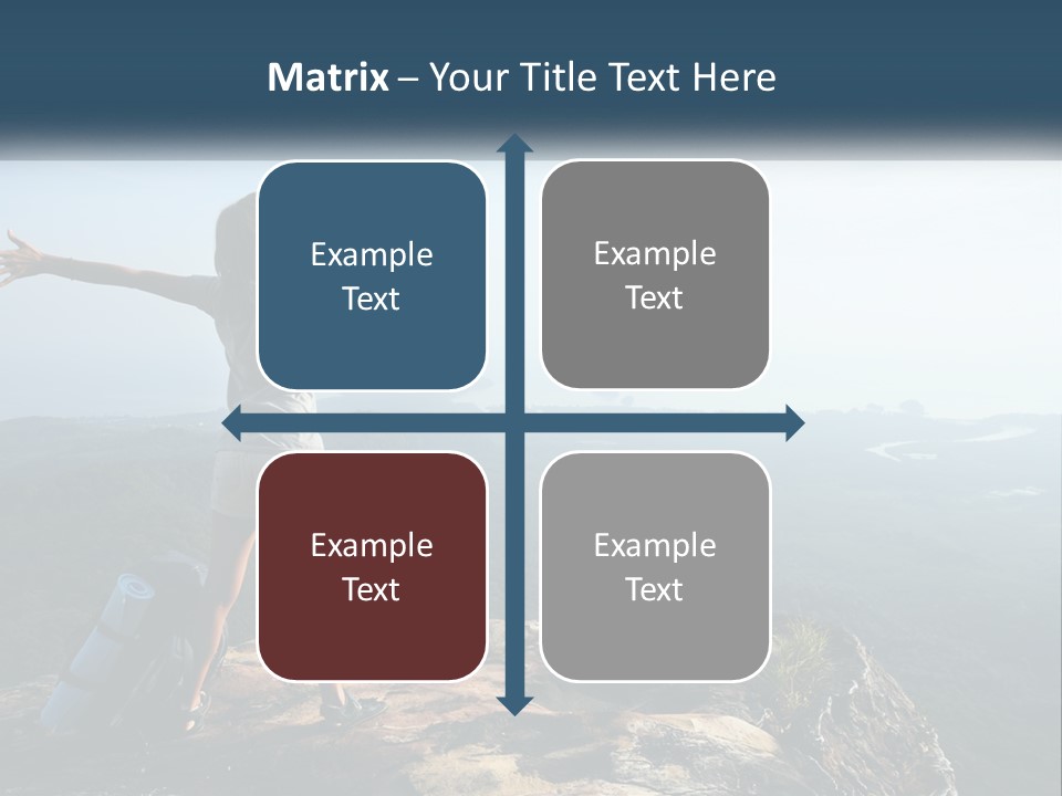 The Girl Climbed The Mountain PowerPoint Template