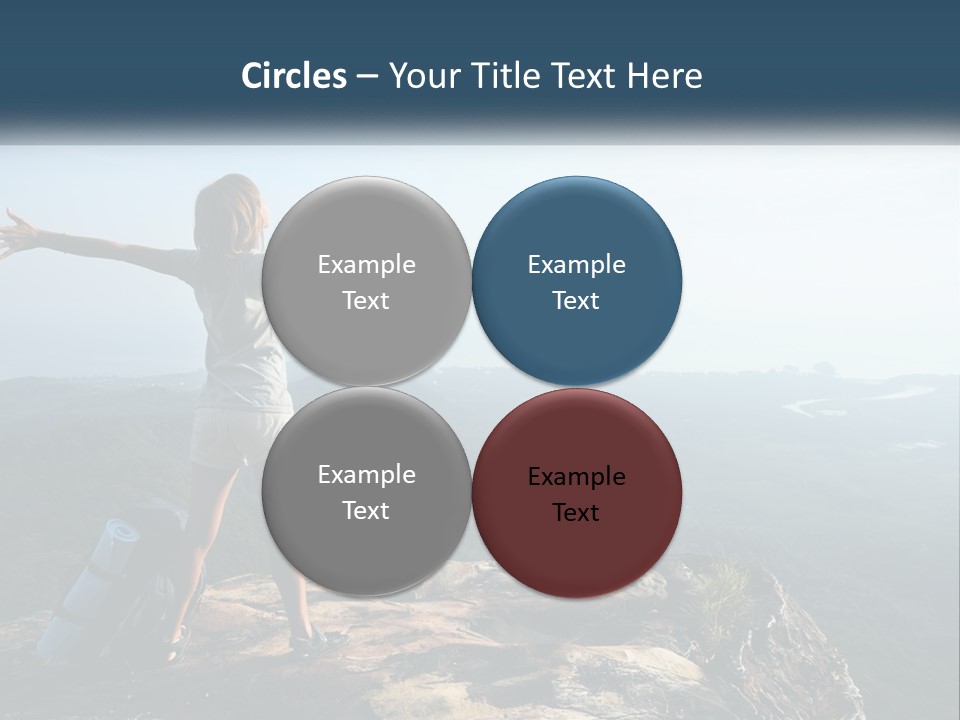 The Girl Climbed The Mountain PowerPoint Template