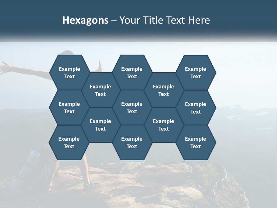 The Girl Climbed The Mountain PowerPoint Template