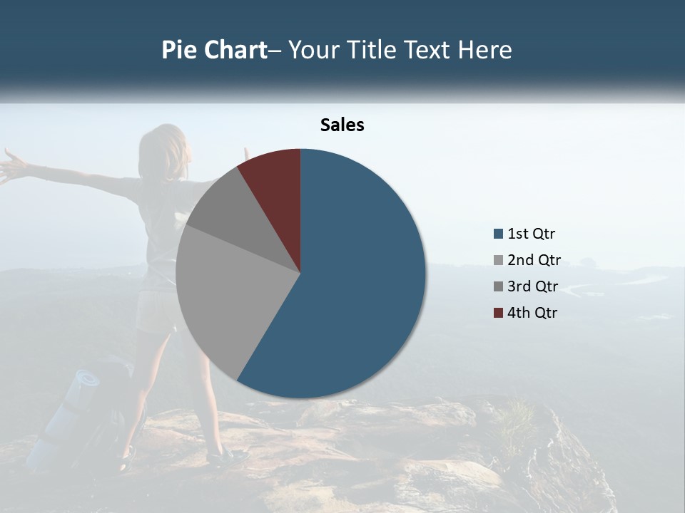 The Girl Climbed The Mountain PowerPoint Template