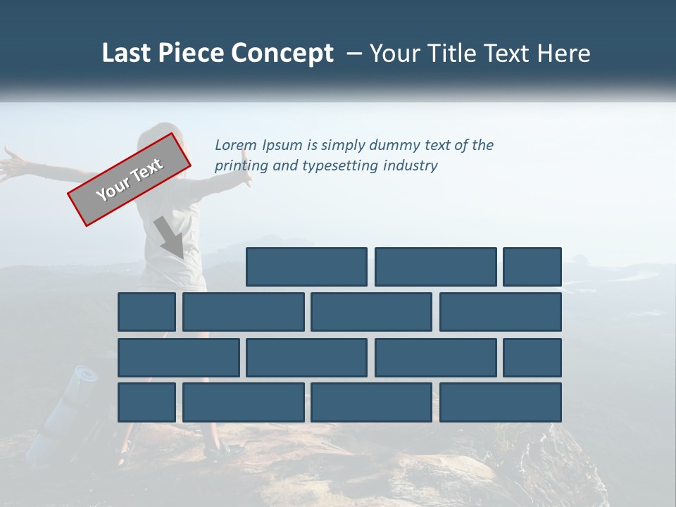 The Girl Climbed The Mountain PowerPoint Template