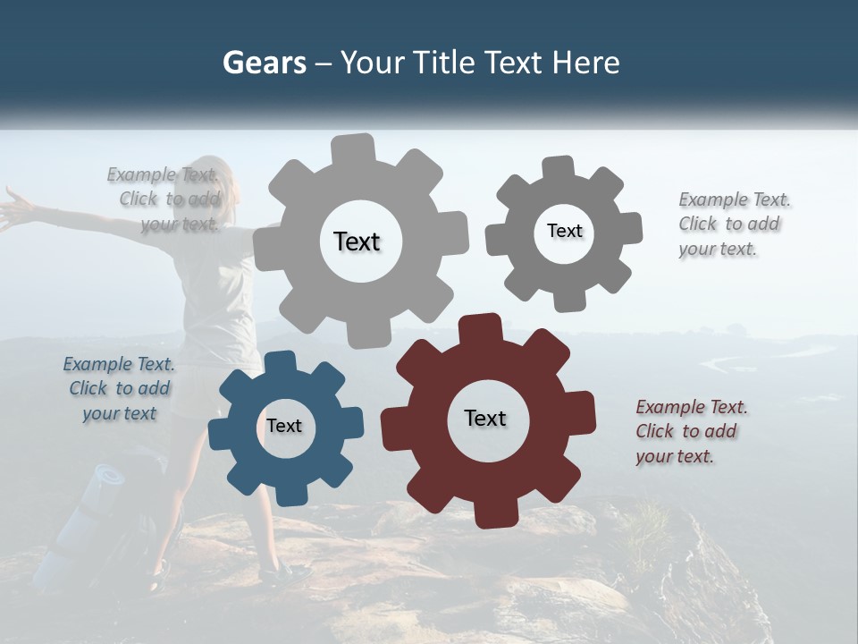 The Girl Climbed The Mountain PowerPoint Template