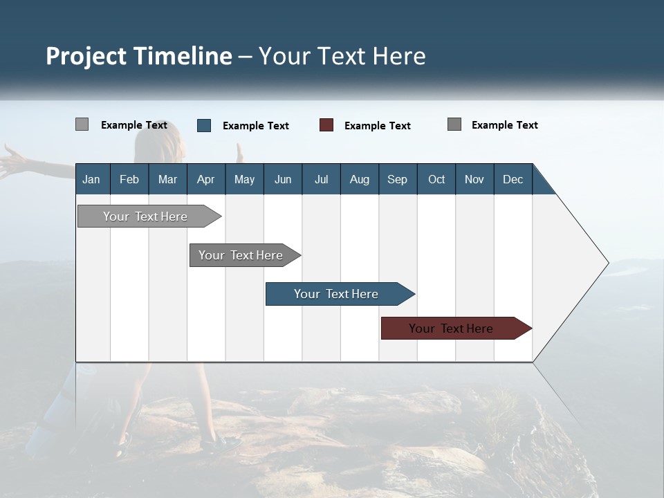 The Girl Climbed The Mountain PowerPoint Template