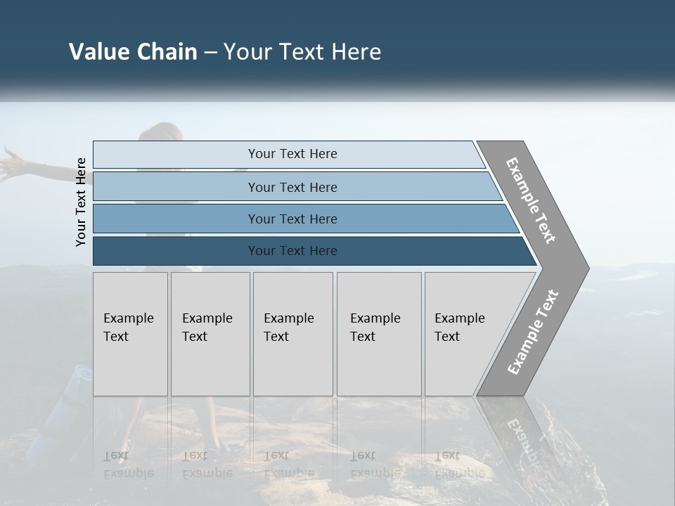 The Girl Climbed The Mountain PowerPoint Template