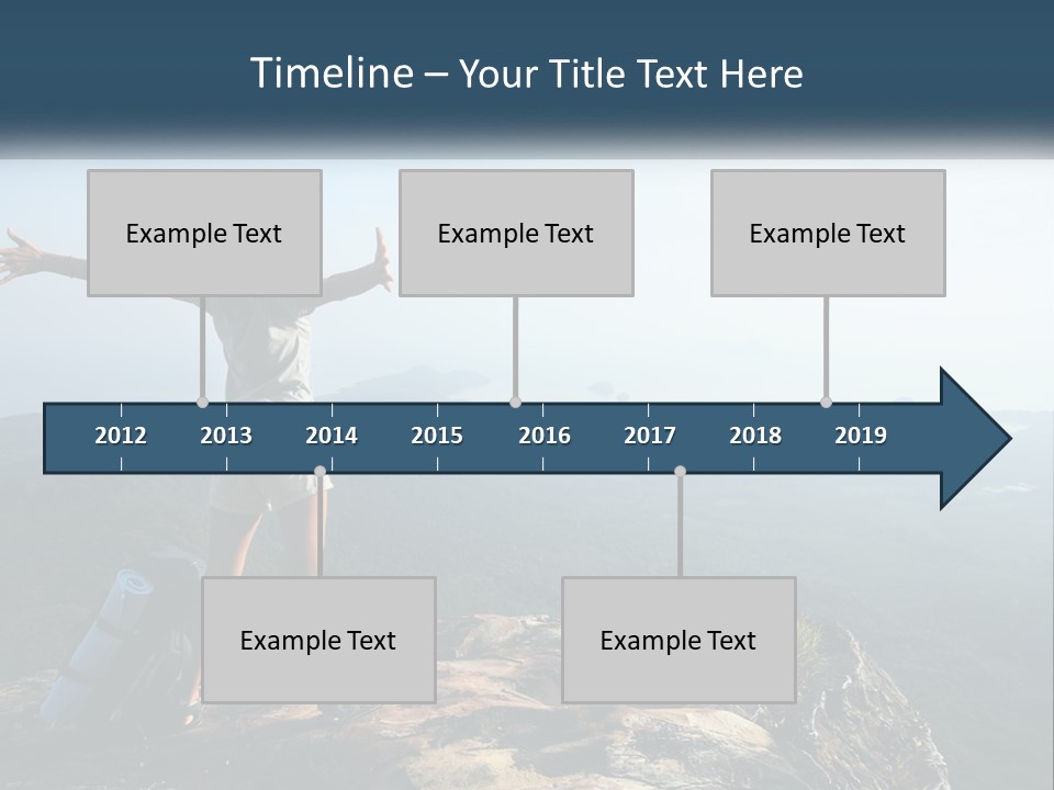 The Girl Climbed The Mountain PowerPoint Template