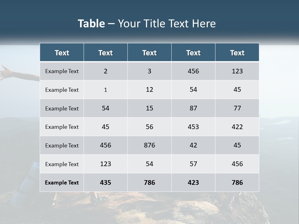 The Girl Climbed The Mountain PowerPoint Template