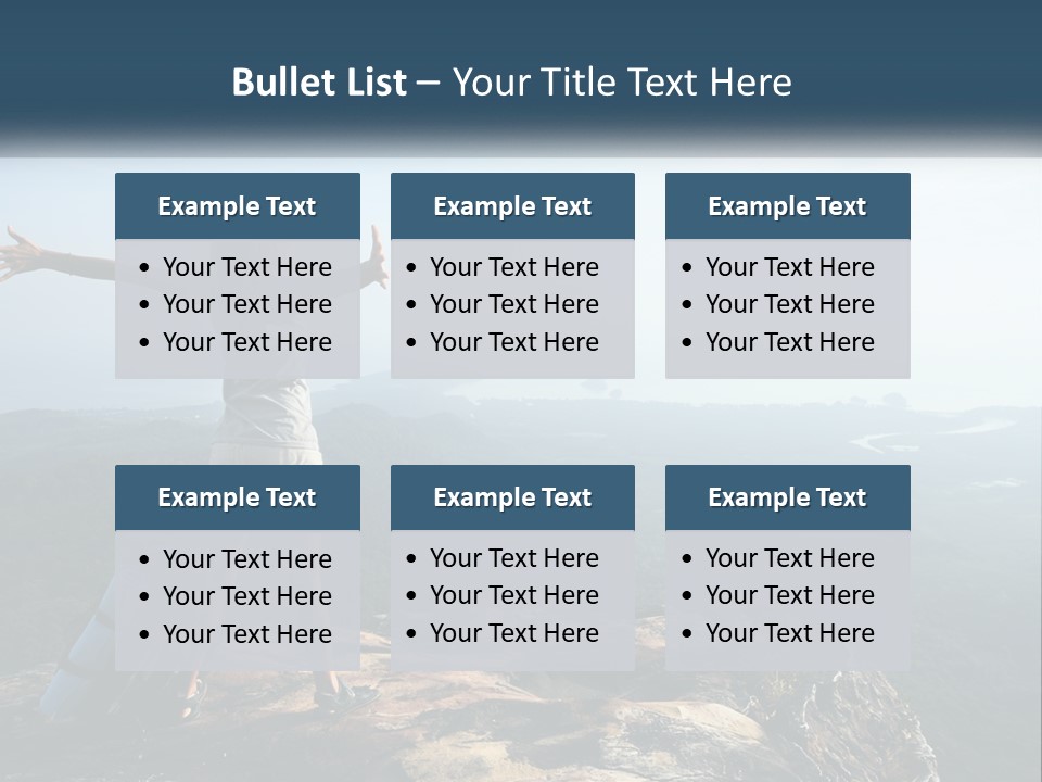 The Girl Climbed The Mountain PowerPoint Template