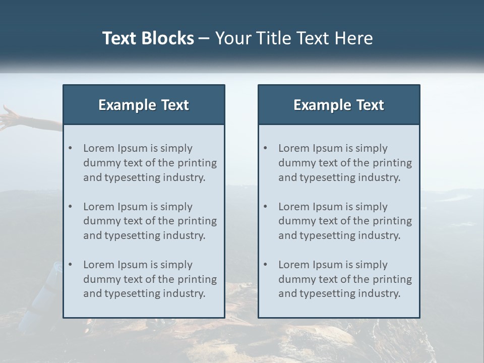 The Girl Climbed The Mountain PowerPoint Template