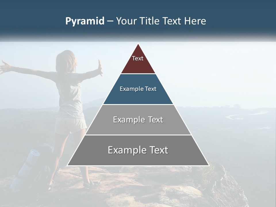 The Girl Climbed The Mountain PowerPoint Template