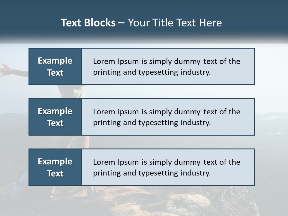 The Girl Climbed The Mountain PowerPoint Template