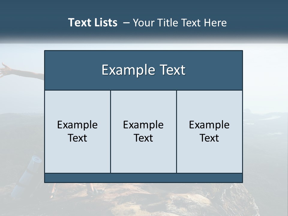 The Girl Climbed The Mountain PowerPoint Template