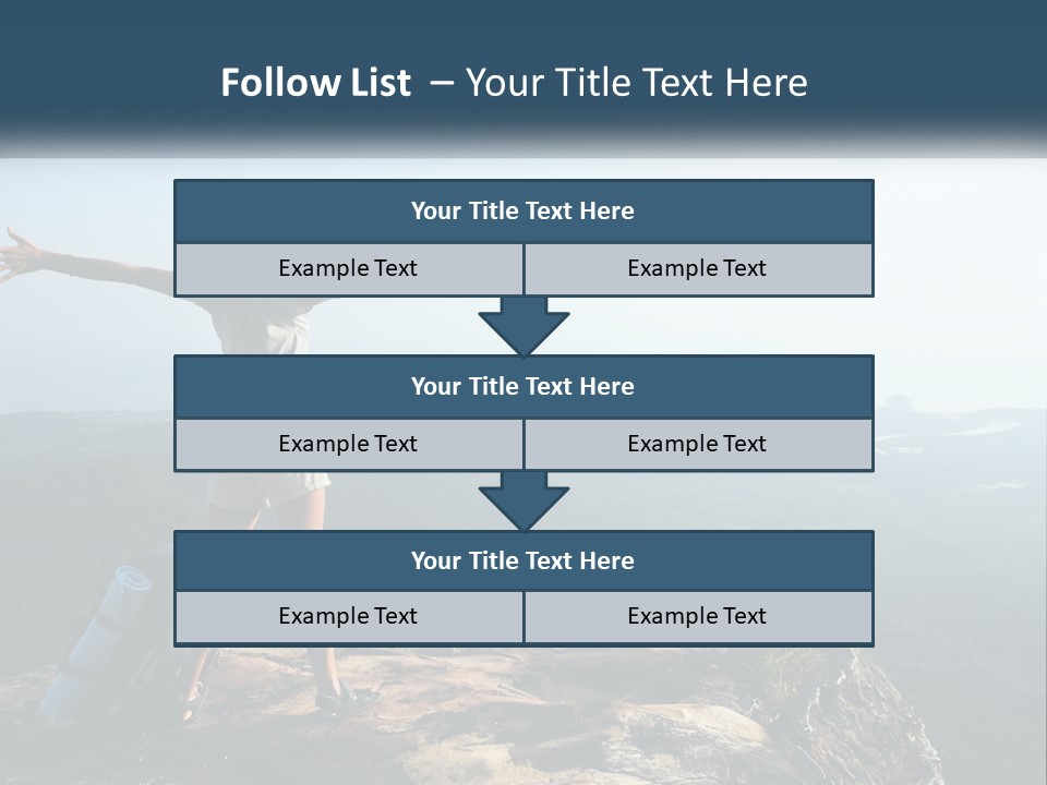 The Girl Climbed The Mountain PowerPoint Template