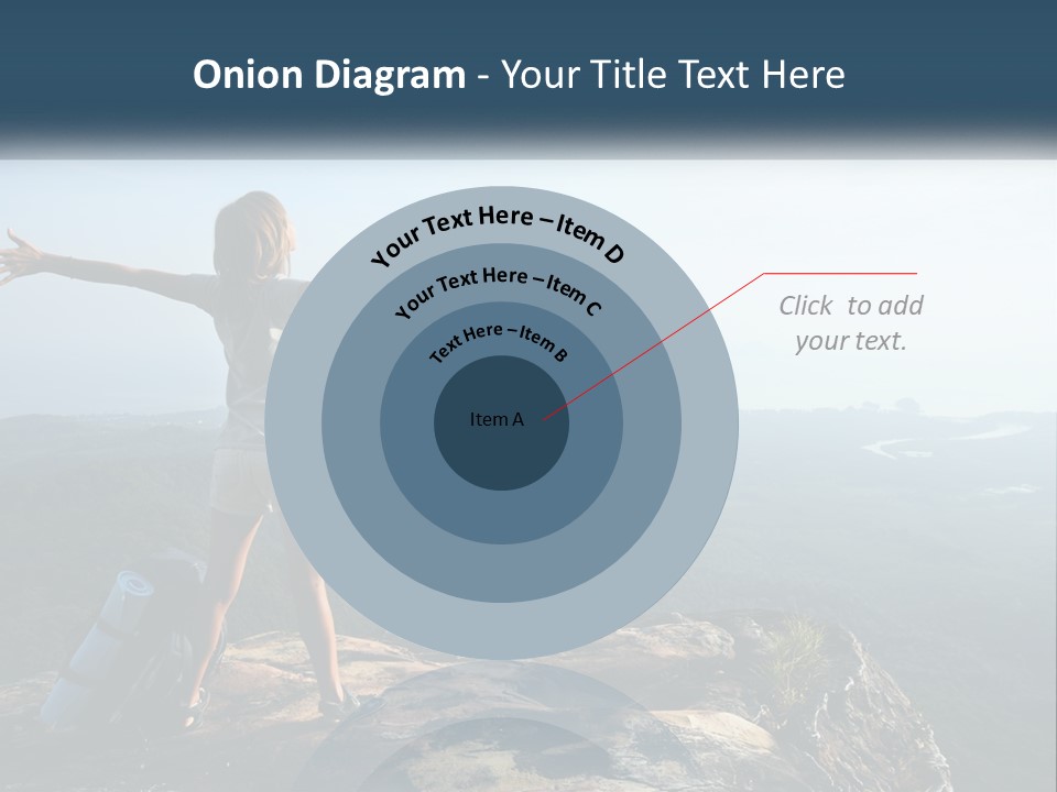 The Girl Climbed The Mountain PowerPoint Template