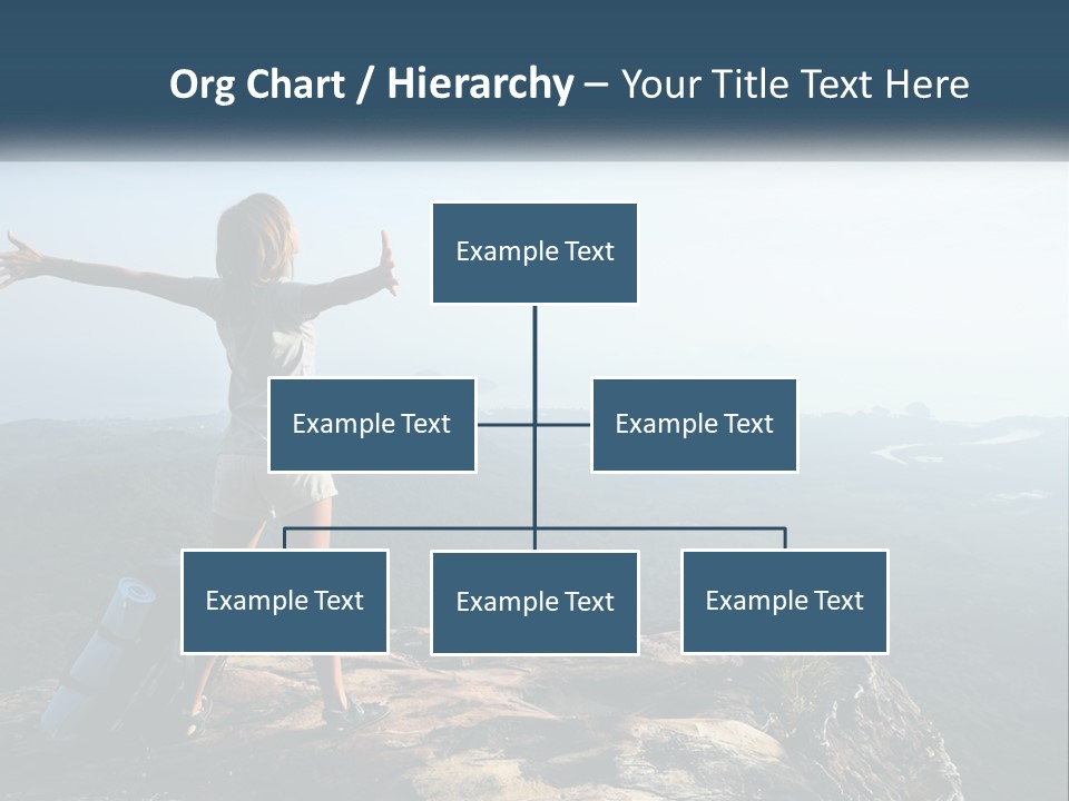 The Girl Climbed The Mountain PowerPoint Template