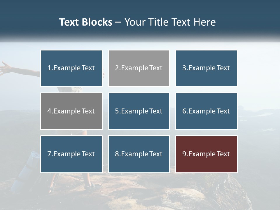 The Girl Climbed The Mountain PowerPoint Template