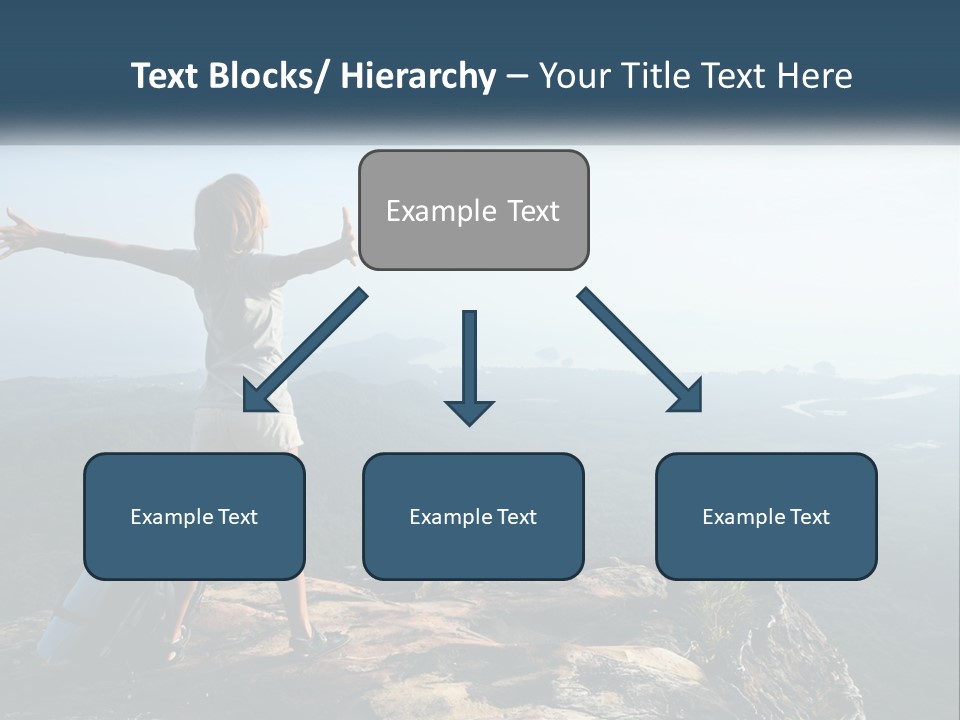 The Girl Climbed The Mountain PowerPoint Template