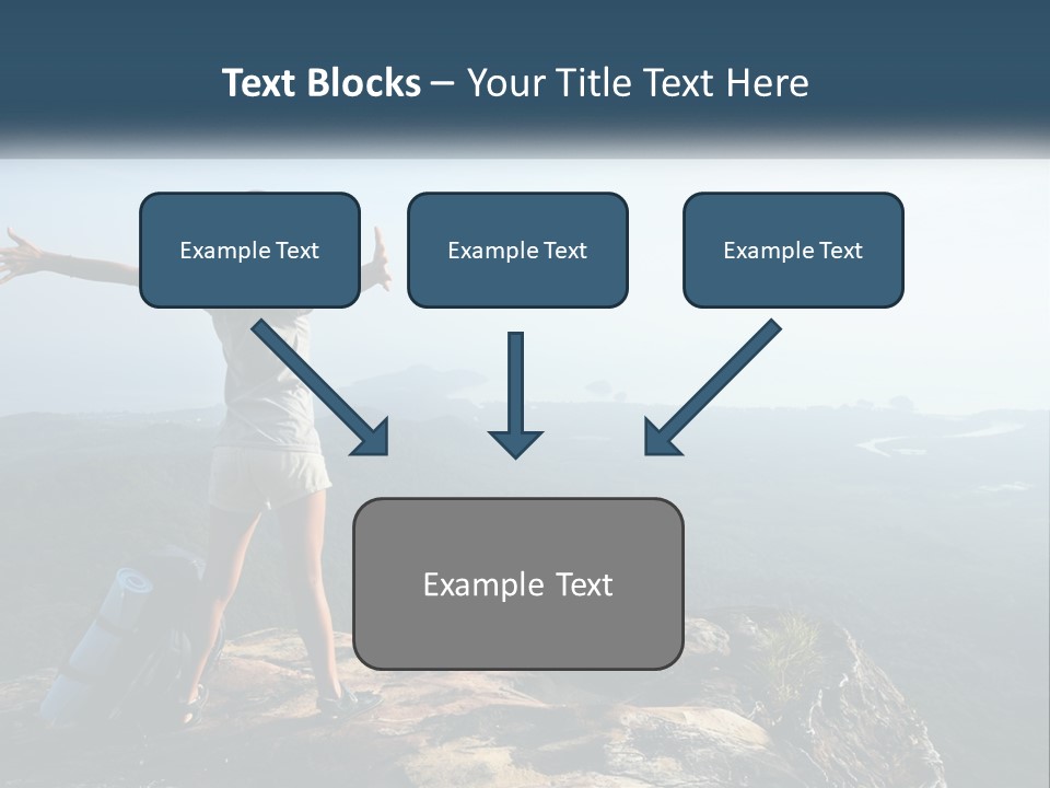The Girl Climbed The Mountain PowerPoint Template