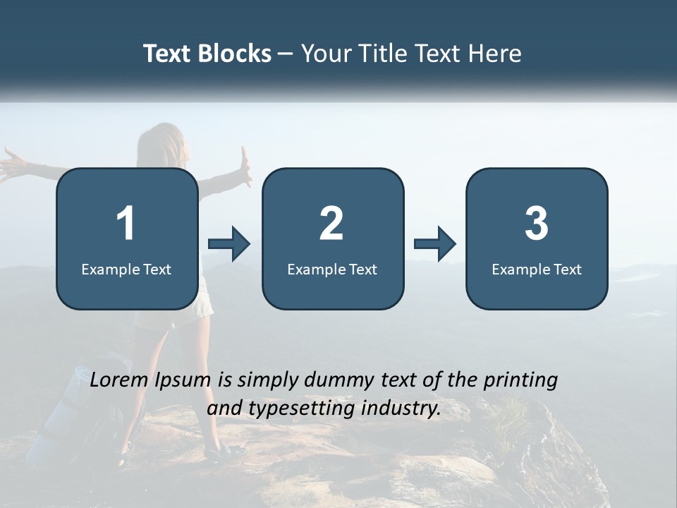 The Girl Climbed The Mountain PowerPoint Template