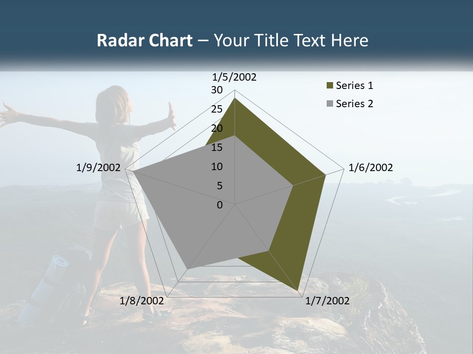 The Girl Climbed The Mountain PowerPoint Template