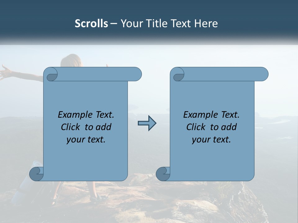 The Girl Climbed The Mountain PowerPoint Template