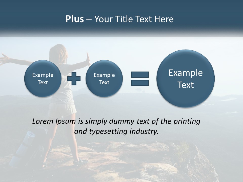 The Girl Climbed The Mountain PowerPoint Template