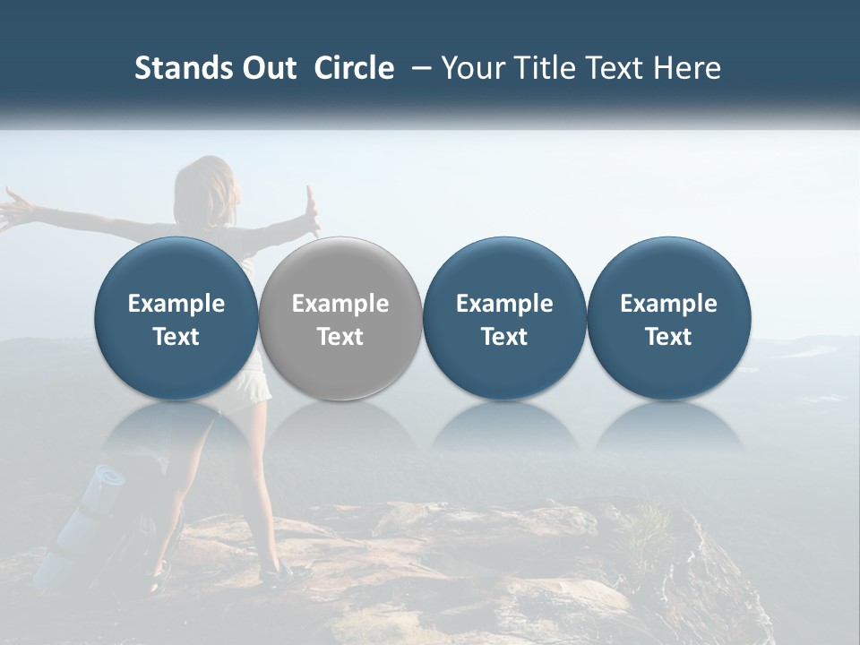 The Girl Climbed The Mountain PowerPoint Template