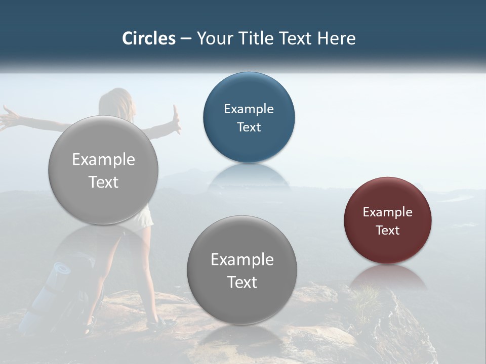 The Girl Climbed The Mountain PowerPoint Template