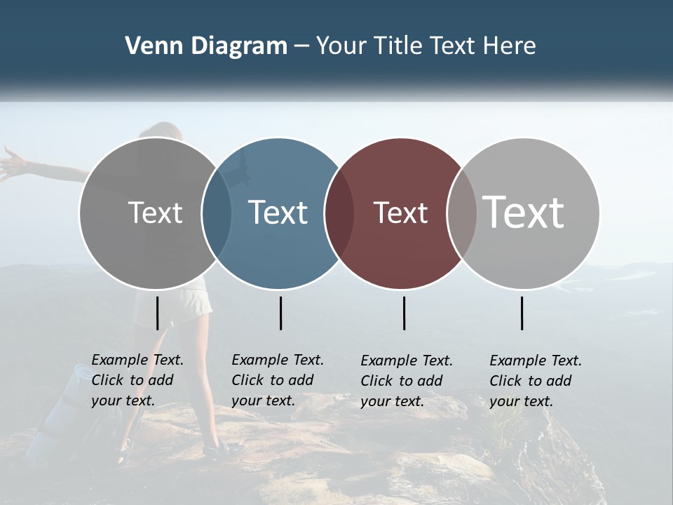 The Girl Climbed The Mountain PowerPoint Template